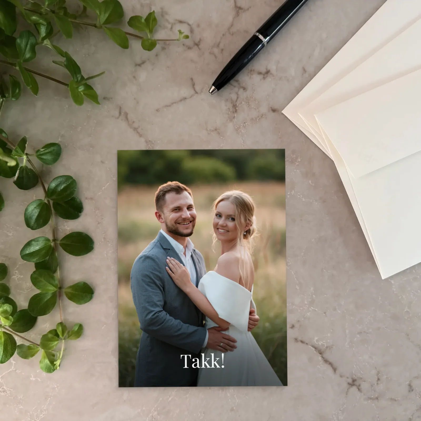 Takkekort til bryllup - Editorial