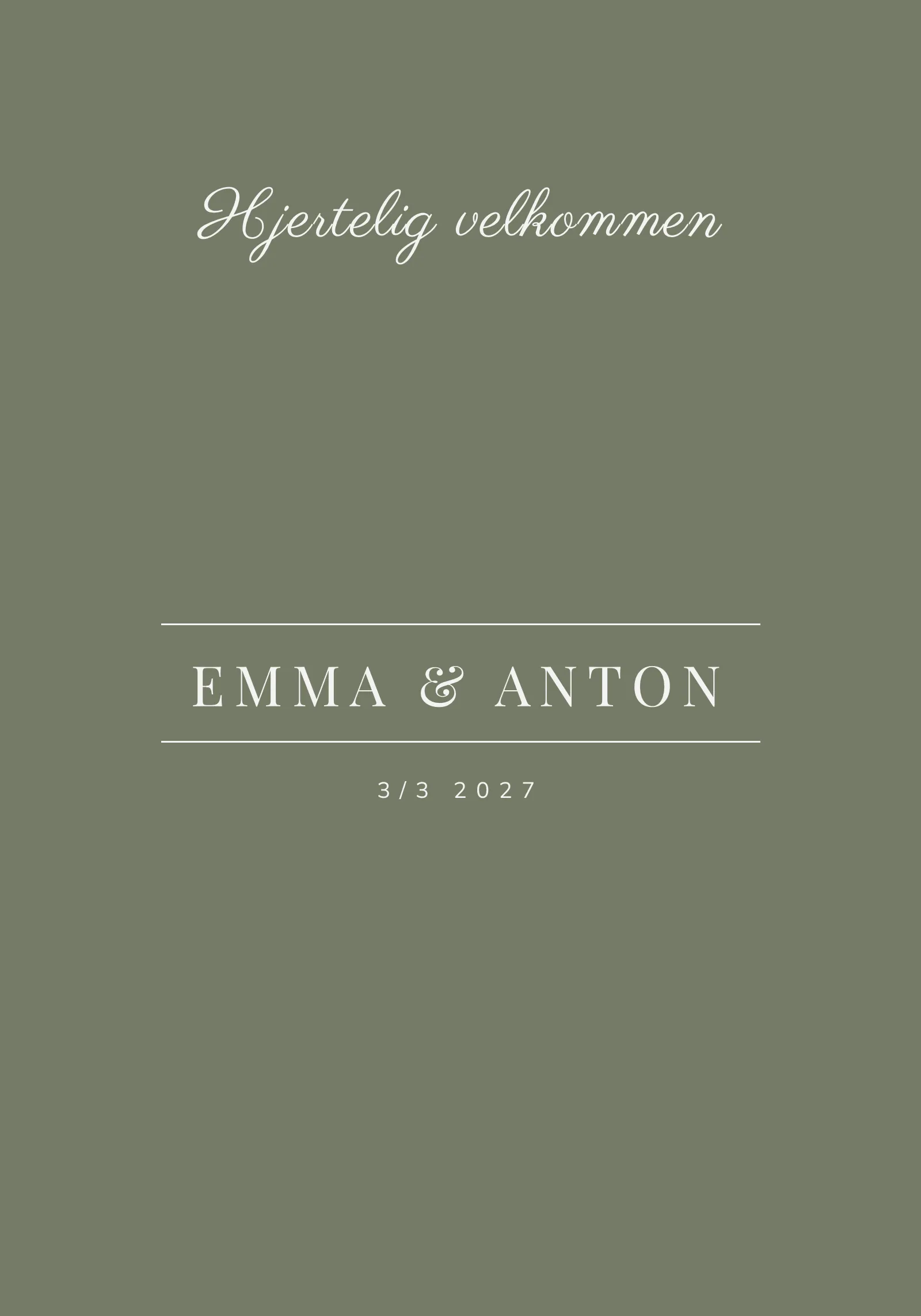 Velkomstskilt til bryllup - Moss