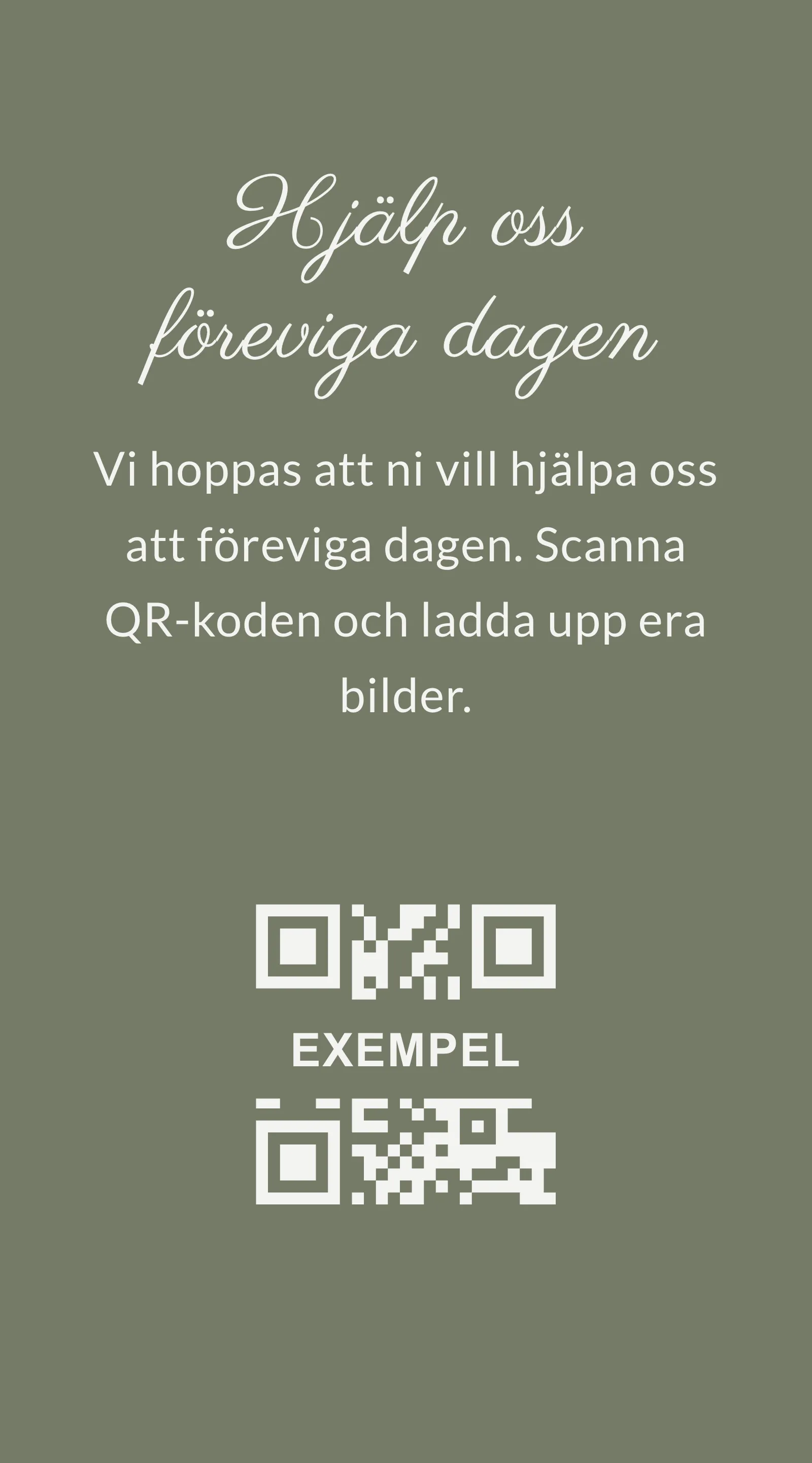 QR-kort för gästbilder - Moss