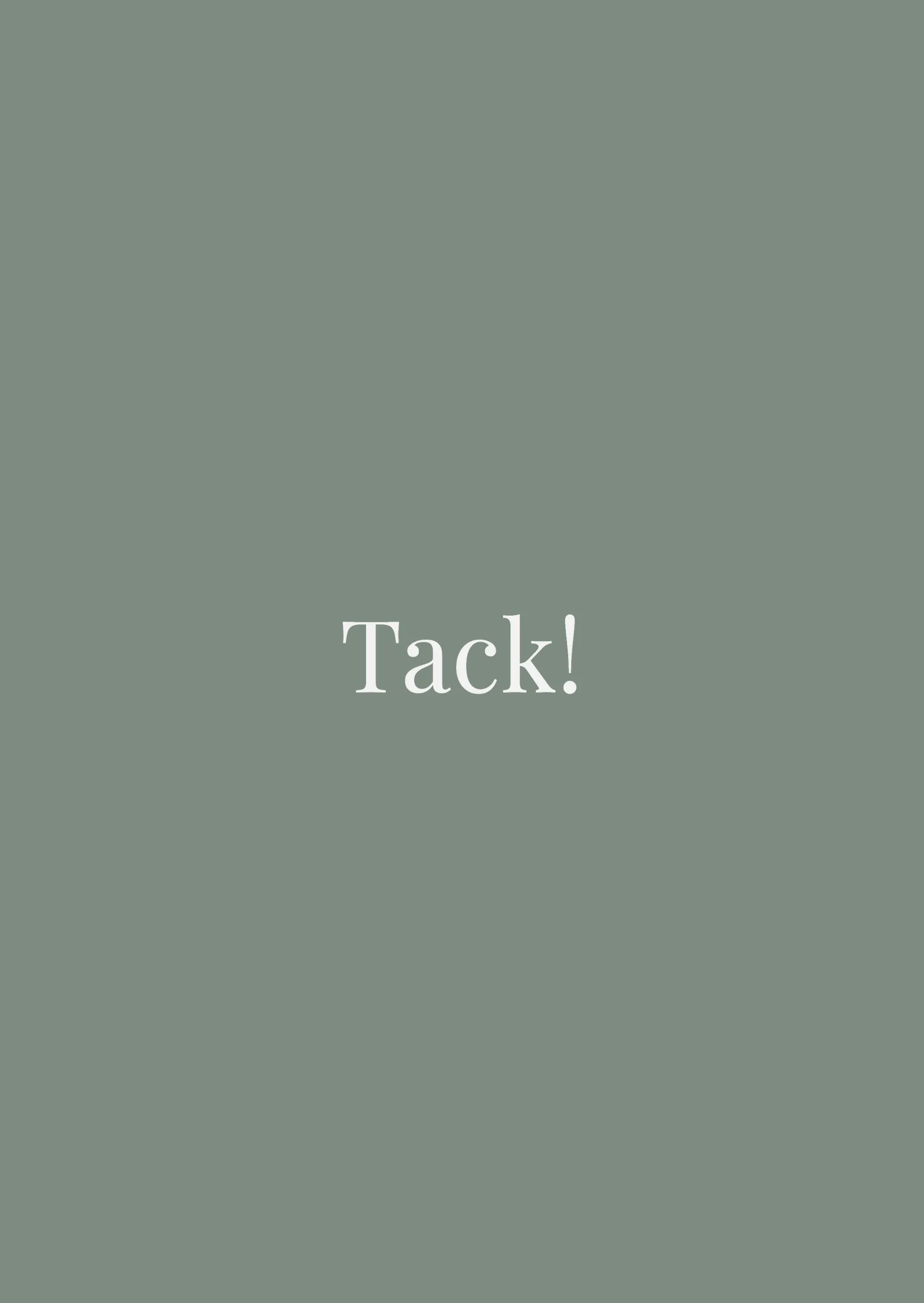 Tackkort bröllop - Minimalistiskt grönt